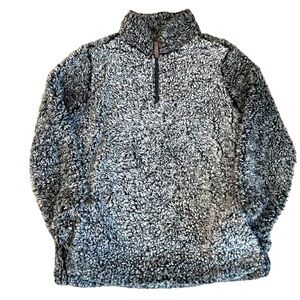 Weatherproof Vintage Gray Faux Fur Sherpa Half Zip Long Sleeve Jacket,Small